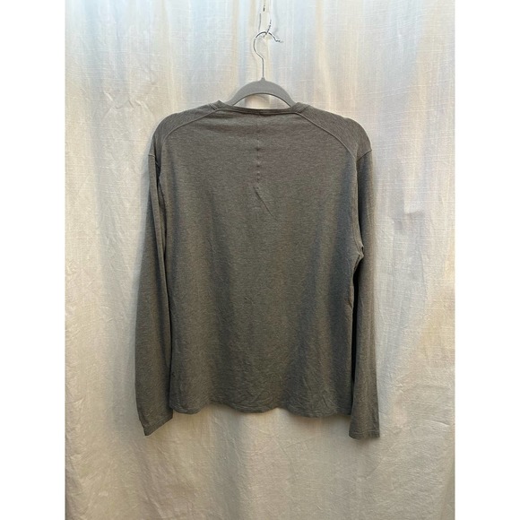 Lululemon 5 Year Basic Long Sleeve Henley Mens Shirt Dark Heather Gray Size M? - Picture 4 of 7